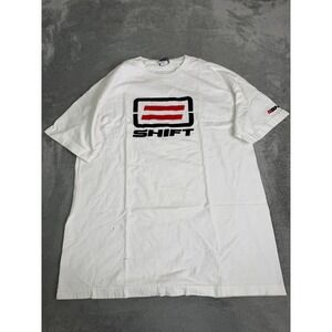 Vintage Shift Motocross T Shirt Men's Size Large White